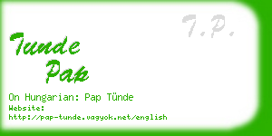 tunde pap business card